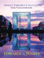 Single Variable Calculus- Early Transcendentals Version, Sixth Edition