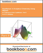 Equilibrium in Analytical Chemistry Using Maple: An emphasis on Ionic Equilibrium - Part II